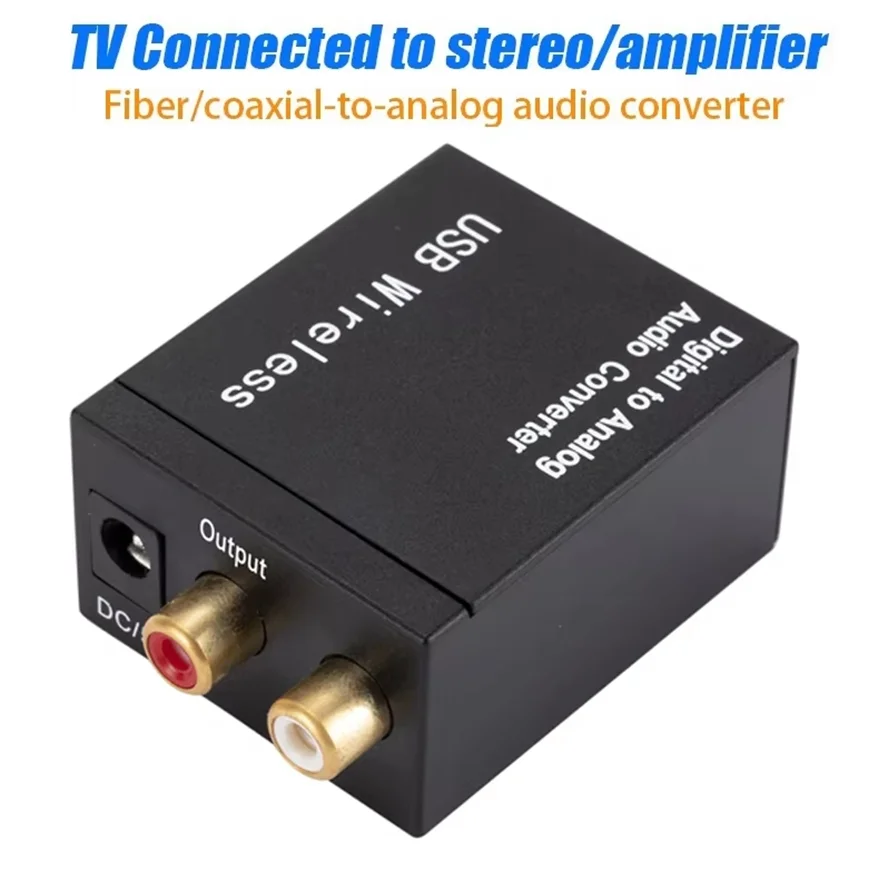 Convertidor de Audio Digital a analógico compatible con Bluetooth 3,5mm adecuado para TV Audio convertidor de salida analógica de fibra óptica Coaxial Digital - imagen 4