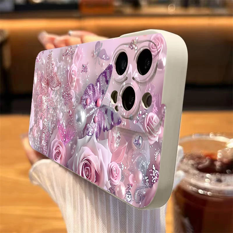 Pintura al óleo Rosa flor funda para Xiaomi Redmi Note 14 13 12 Pro Plus 12S 11S 11 10S Redmi 12 13 13C cubierta suave a prueba de golpes - imagen 2