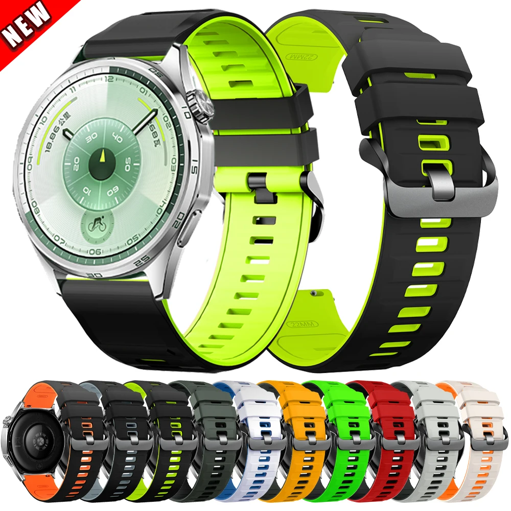 22mm Silikon Armband Für HUAWEI UHR 5 4pro GT6 5 Pro GT 6 5 4 3 2 46mm Sport ersetzen Band Für AMAZFIT BIP 6 Smartwatch Armband - imagen 2