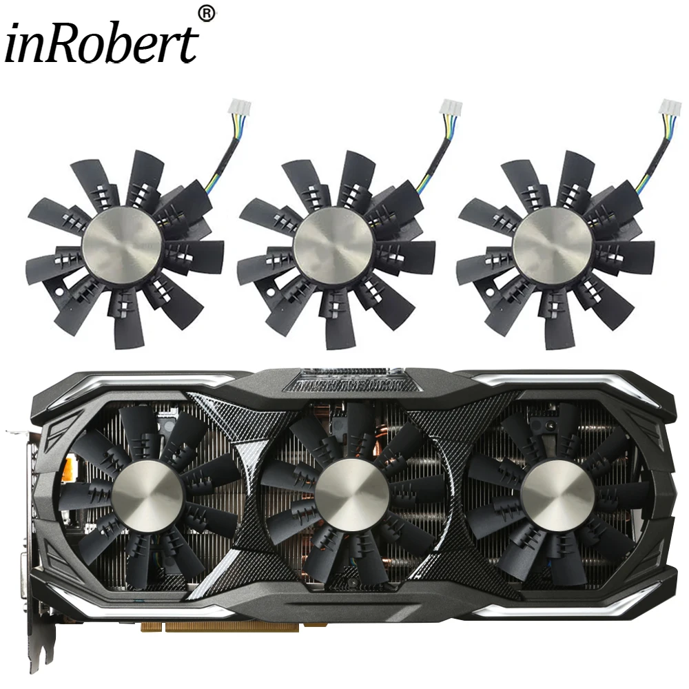 Ventilador de refrigeración GA92S2U DC 12V 0.46A, reemplazo Original para ZOTAC GeForce GTX 1070 1070Ti 1080 AMP, ventiladores de tarjetas gráficas extremas, nuevo, 85MM - imagen 2