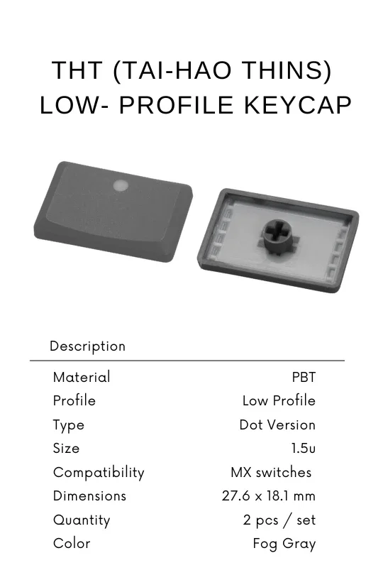 Teclas Choc de perfil bajo THT, teclas sin grabar para juegos, teclado mecánico, interruptor bajo, teclas MX adecuadas para interruptor MX y Choc V1 - imagen 4