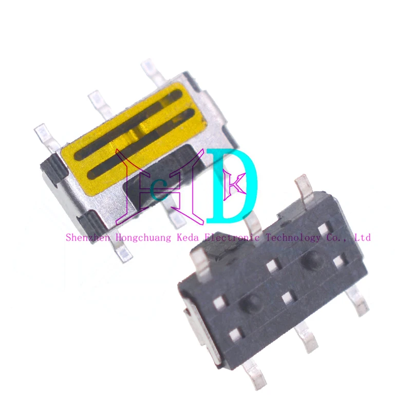 20 piezas interruptor de palanca pequeño HT-SK-06 interruptor de alimentación ranura de 6 pines 2,0 MM interruptor deslizante mini tipo - imagen 2