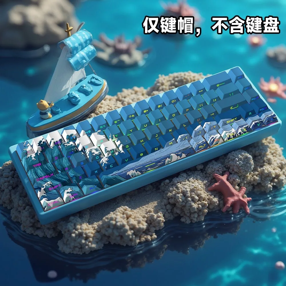 Teclas impresas lateralmente, 135 teclas, sublimación de tinte PBT, brillo a través de teclas personalizadas, perfil de cereza para teclado mecánico Mx Switch - imagen 3