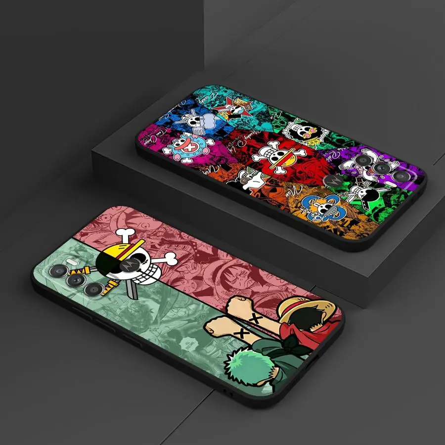 Funda de una pieza de Anime para Motorola Moto G50 G22 Edge40 G72 G60s G60 G53 G30 G32 G51 G73 G71 Edge 20 Pro 30 Lite G52 negro suave - imagen 3