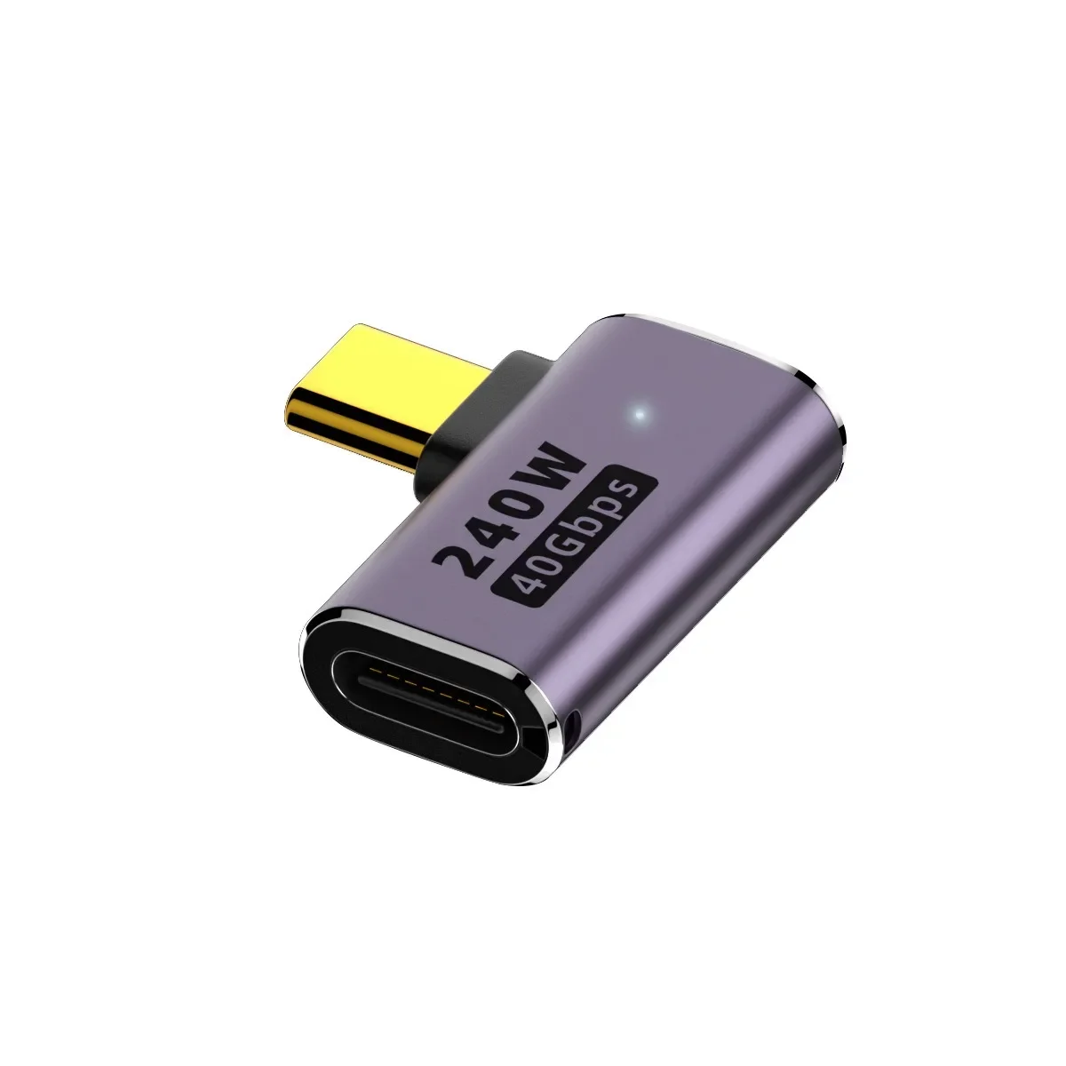 Conector de cargador USB 4,0 PD 240W 8K 60Hz 40Gbps USB C OTG de alta velocidad adaptador macho a hembra de ángulo recto en forma de U - imagen 4