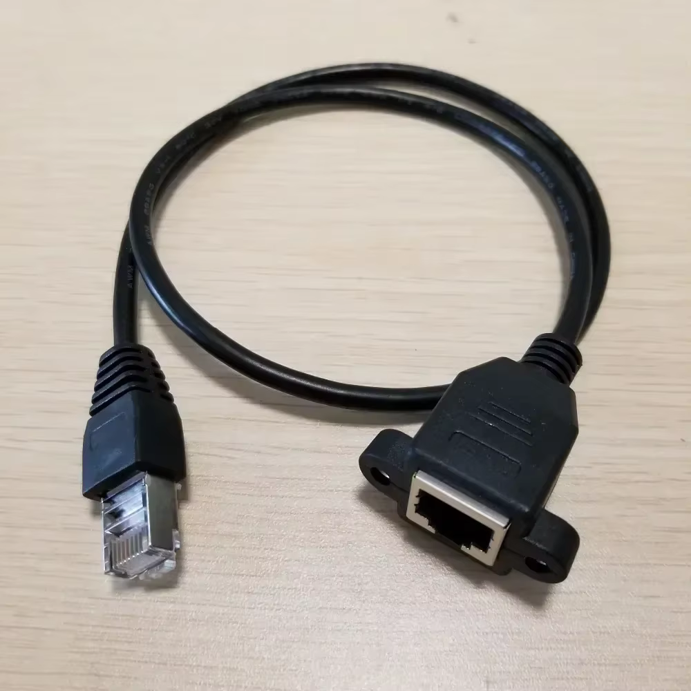 Cable Extensión RJ45 Macho-Hembra 60cm Montaje Panel - imagen 3