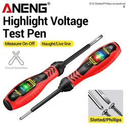 ANENG B18 Probador de Voltaje NCV Punta Destornillador Alarma Bolsillo