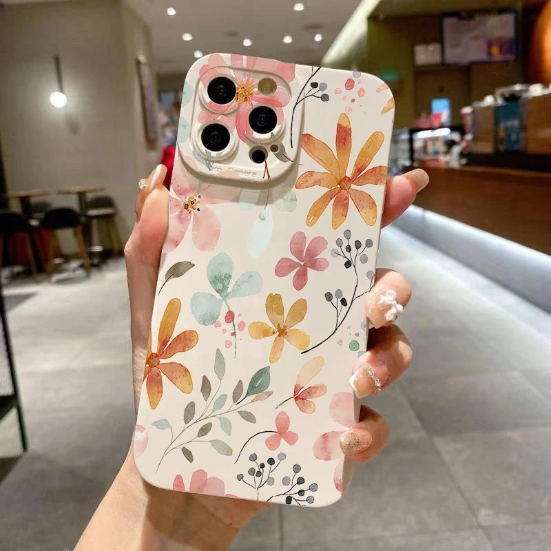 Funda de teléfono con estilo y flor de primavera para Xiaomi Mi 11 Lite 5G 14 13T 13 12T 12 12X Poco M6 X6 X5 X3 F5 F6 Pro, funda de parachoques suave