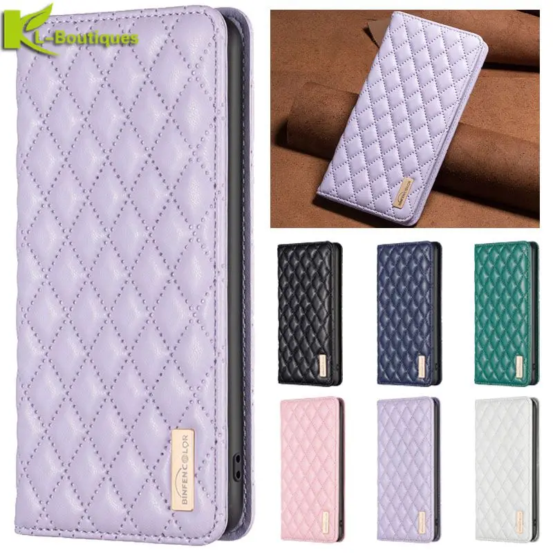 Funda de teléfono con tapa magnética de cuero geométrica de diamante para Samsung Galaxy S20 S21 S22 S23 Ultra S23 + Plus S 21 FE S20FE