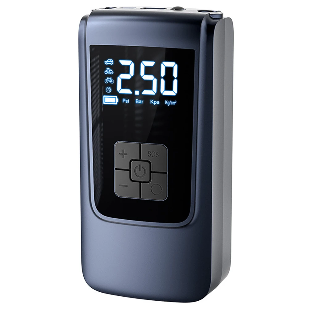 Bomba de aire Digital de 7,4/12V, Mini bomba de neumáticos de 6000mAh, compresor de aire inalámbrico, inflador eléctrico para bolas de motocicleta, camión y vehículo - imagen 3