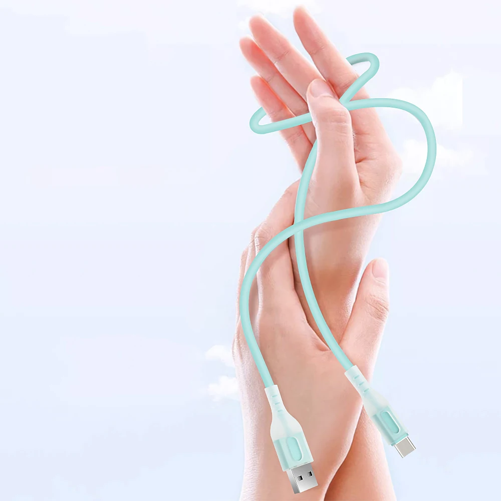 Cable de datos tipo C de carga súper rápida de silicona líquida, 120W, 6A, para Xiaomi, Huawei, Samsung, línea de datos semitransparente - imagen 4