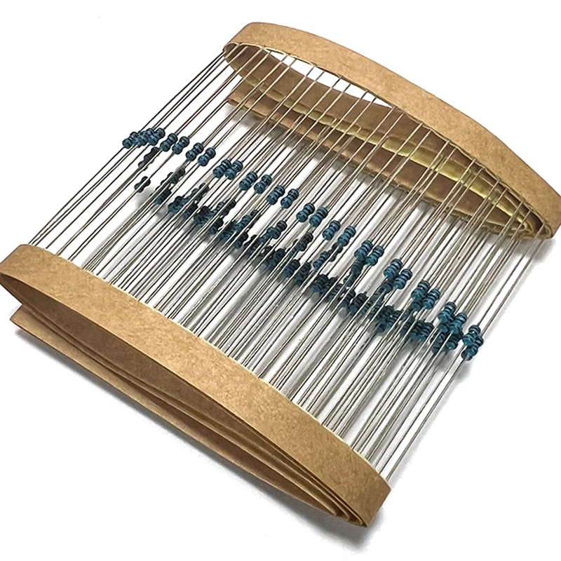 100 Uds 1/8W 1/6W resistencia de película metálica 1R 1R2 1R5 10R 12R 15R 100R 120R 1K 1M 1 1,2 1,5 10 12 15 100 120 150 R K M Ohm 1% 0,125 W - imagen 2