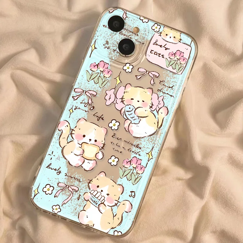 Funda transparente para Samsung S24 Ultra S23 S22 Plus S21 FE S20 S10 A55 A54 5G A53 A52 A33 A32 A34 A35 funda trasera de TPU suave Rubbit bonita - imagen 5