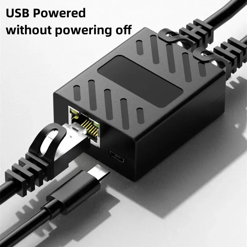 Adaptador de conector RJ45, divisor de 1 a 2 vías, extensor de enchufe Modular, acoplador de Internet RJ 45, Cable Ethernet para ordenador portátil - imagen 5