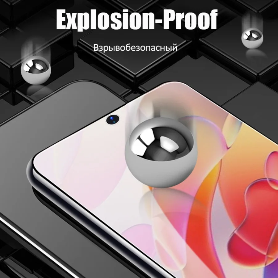 Funda completa de vidrio templado para móvil, Protector de pantalla para Xiaomi Redmi Note 10, 9 Pro, 10S, 9S, 8, 7, 9C, 9T, 9A, 10C, 10A, 8A, 7A, 3 unidades - imagen 2