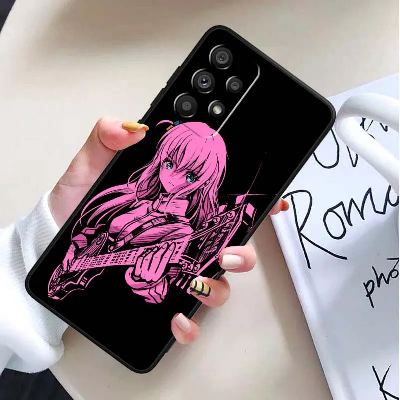 Gotou Hitori Anime para Samsung Galaxy A30 A31 A32 A33 A35 A36 A40 A41 A42 A50 A51 A52 A53 funda negra para teléfono - imagen 4