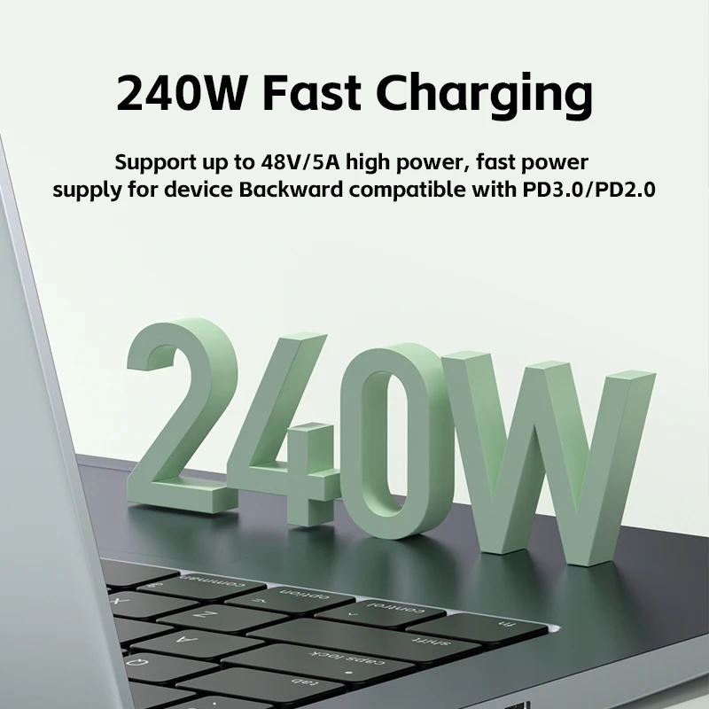 Hagibis USB 4 Cable Llavero portátil Cable corto USB C a tipo C 240W 40Gbps para Thunderbolt 3/4 iPhone 17 Pro SSD Power Bank - imagen 3