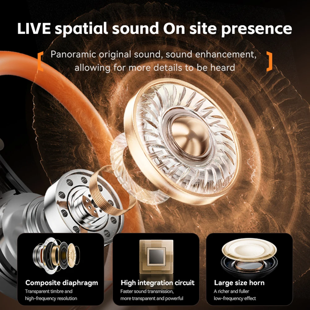 Auriculares inalámbricos Bluetooth M113, auriculares deportivos con reducción de ruido, resistentes al agua, con ganchos para las orejas, micrófono incorporado - imagen 5