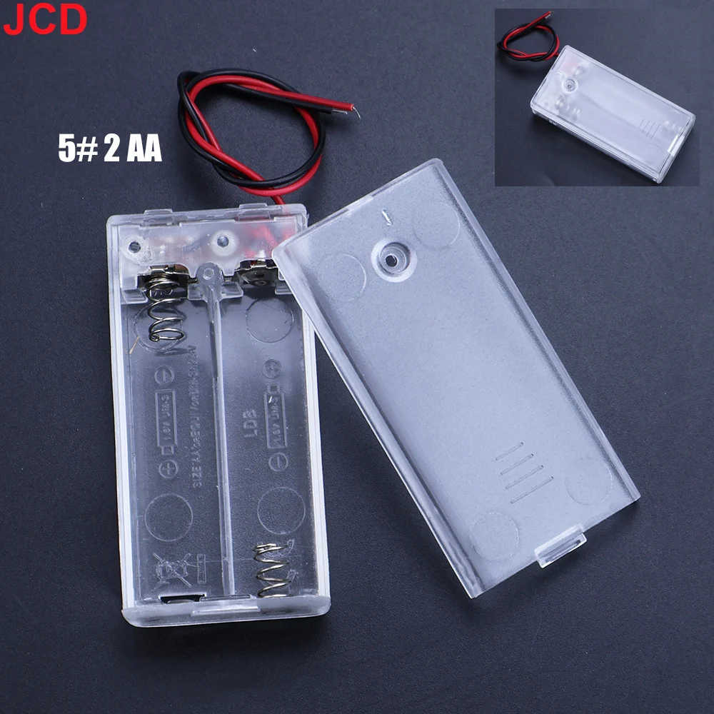 JCD 1 pieza de plástico transparente 1/2/3/4AA y 2/3AAA tamaño caja de almacenamiento de batería soporte con enchufe de batería de plomo No. 5 Y 7 - imagen 4