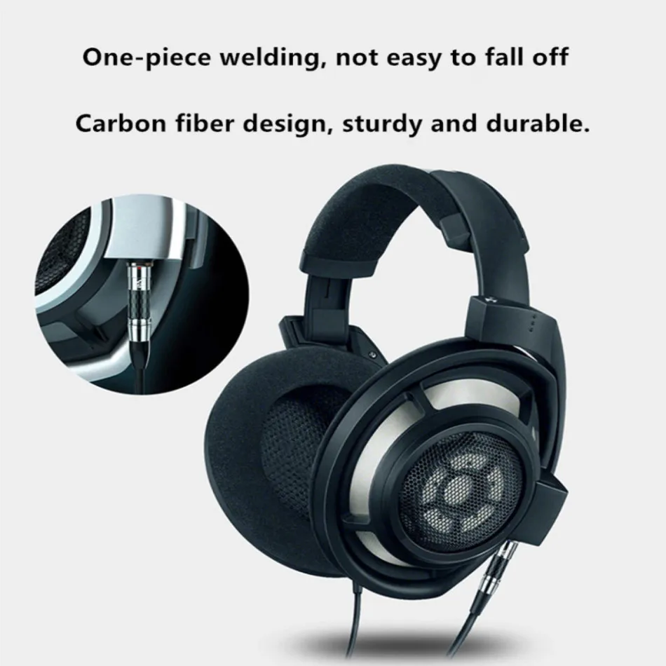Conector de Audio HD800 HD800S HD820 D1000 Audiophile Hifi auriculares pines fibra de carbono rodio plateado auricular enchufe de soldadura - imagen 5