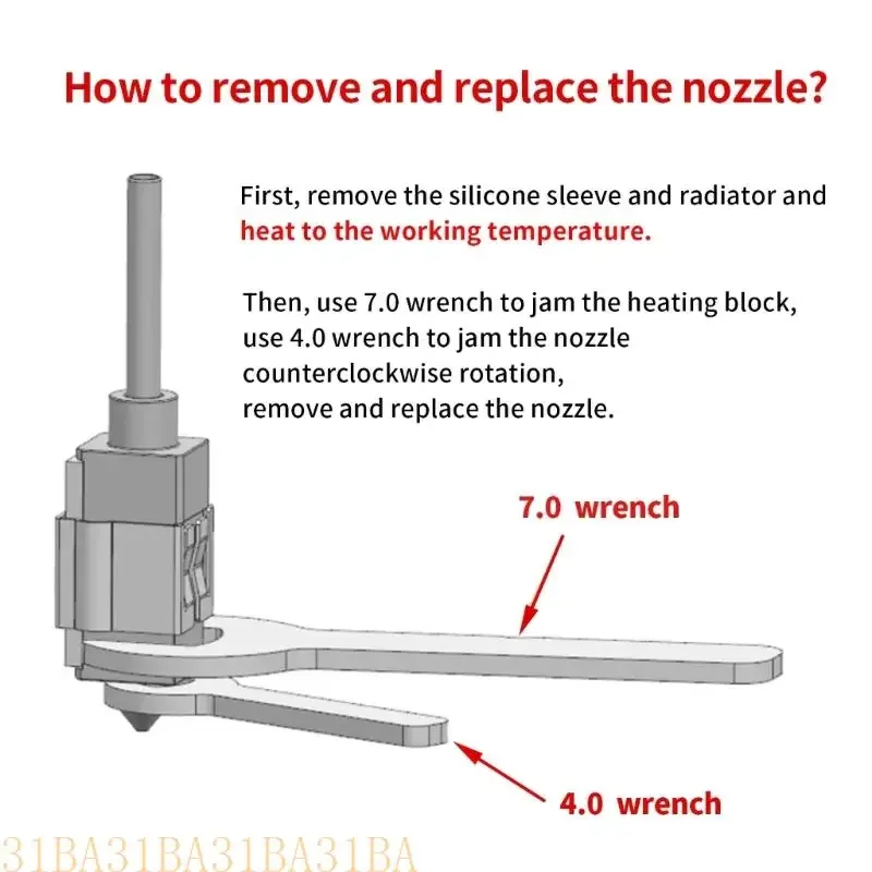 Bloque calentador Hotend mejorado 652F para Bambu Laborla estampado estampado Calefacción calefacción calor - imagen 4