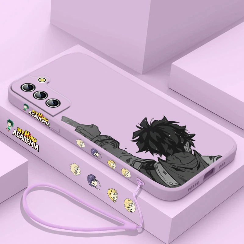 Funda de teléfono My Hero Academia para Samsung Galaxy S24, S23, S22, S21, S20 Pro, FE Plus, Ultra líquida, cubierta de cuerda izquierda - imagen 5