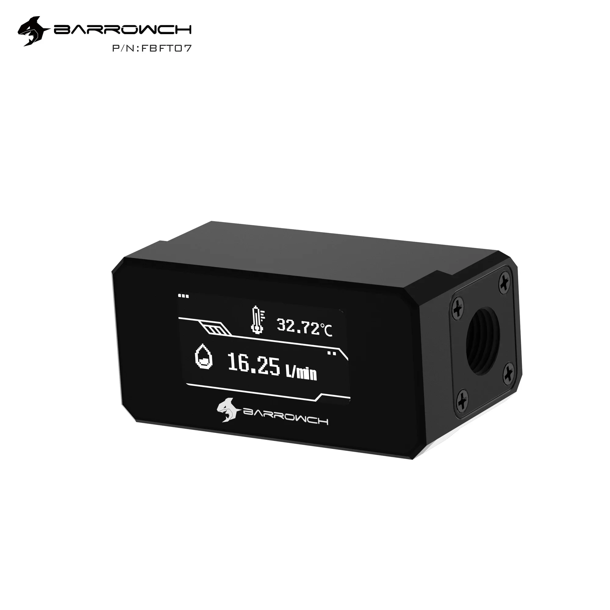 Freezemod PC Monitor de enfriador de agua OLED temperatura + flujo 2 en 1 refrigeración por agua medidor de flujo de construcción termómetro alarma - imagen 5