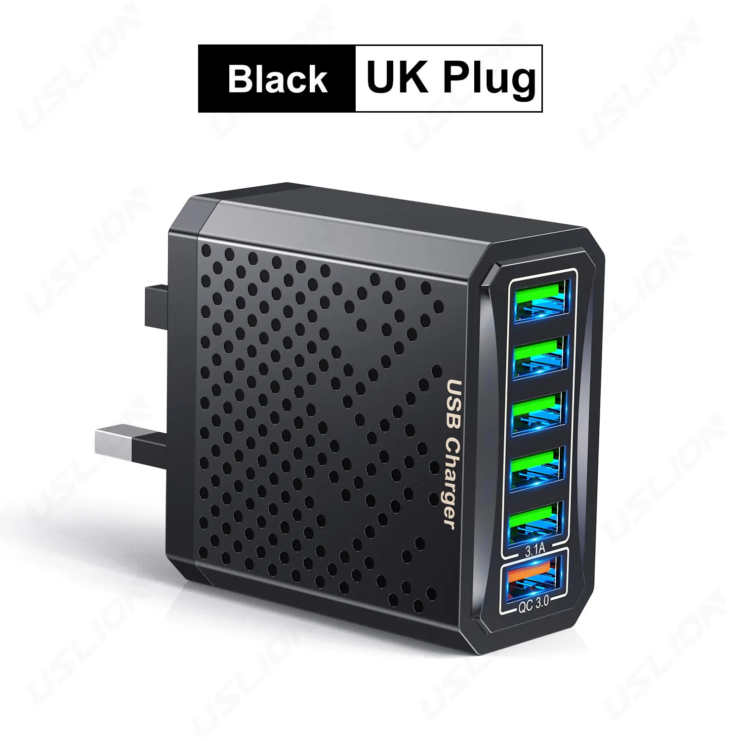 UK Plug Black