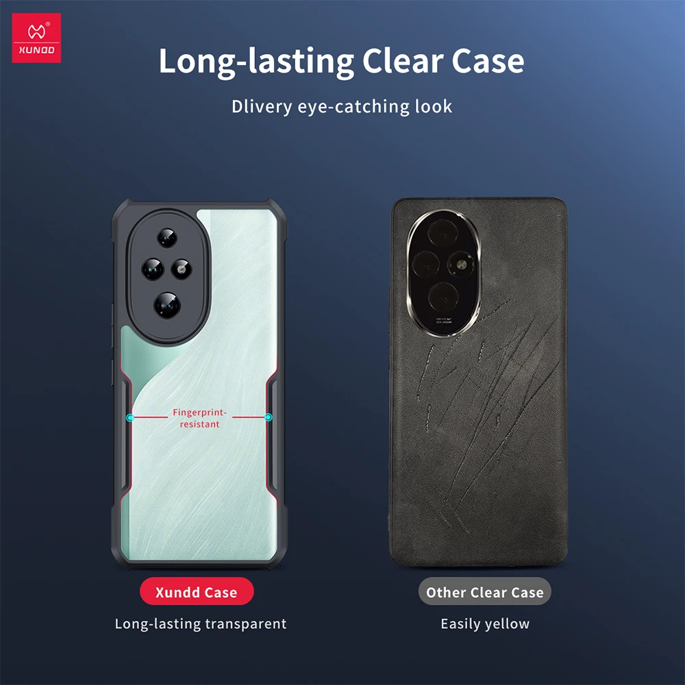 Xundd para Honor 200 funda inteligente para Honor X7C funda transparente para teléfono a prueba de golpes fundas protectoras de parachoques carcasa de lujo - imagen 5