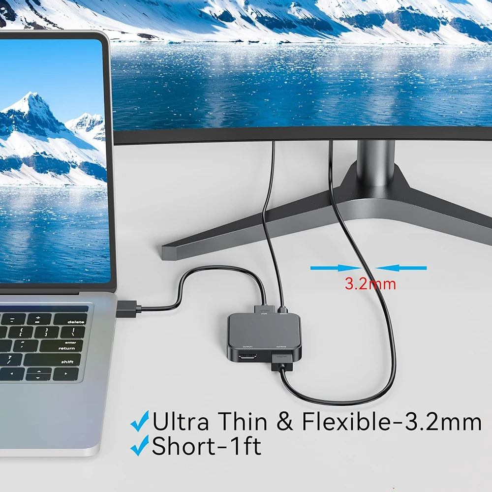 Cable ultradelgado od3.2 mm, Cable de vídeo HD de alta velocidad, 4K @ 60Hz, 18Gbps, para ordenador portátil, PC, PS4, PS5, Xbox, Monitor, proyector, HDTV - imagen 3