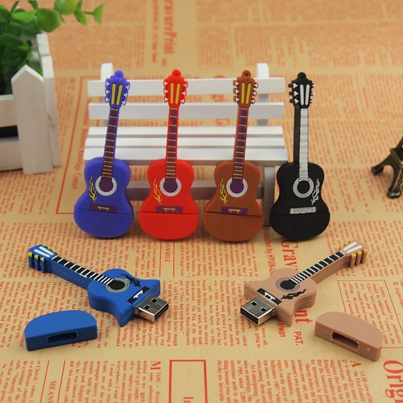 Cartoon Cle Usb Pendrive guitarra Piano acordeón USB Flash Drive 128GB 64GB 32GB 16GB 8GB 4GB USB 2,0 Memoria Stick Pen Drive - imagen 5