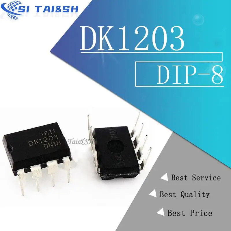 Chip de control de fuente de alimentación conmutada, línea de baja potencia DK1203 DIP-8, 10 piezas