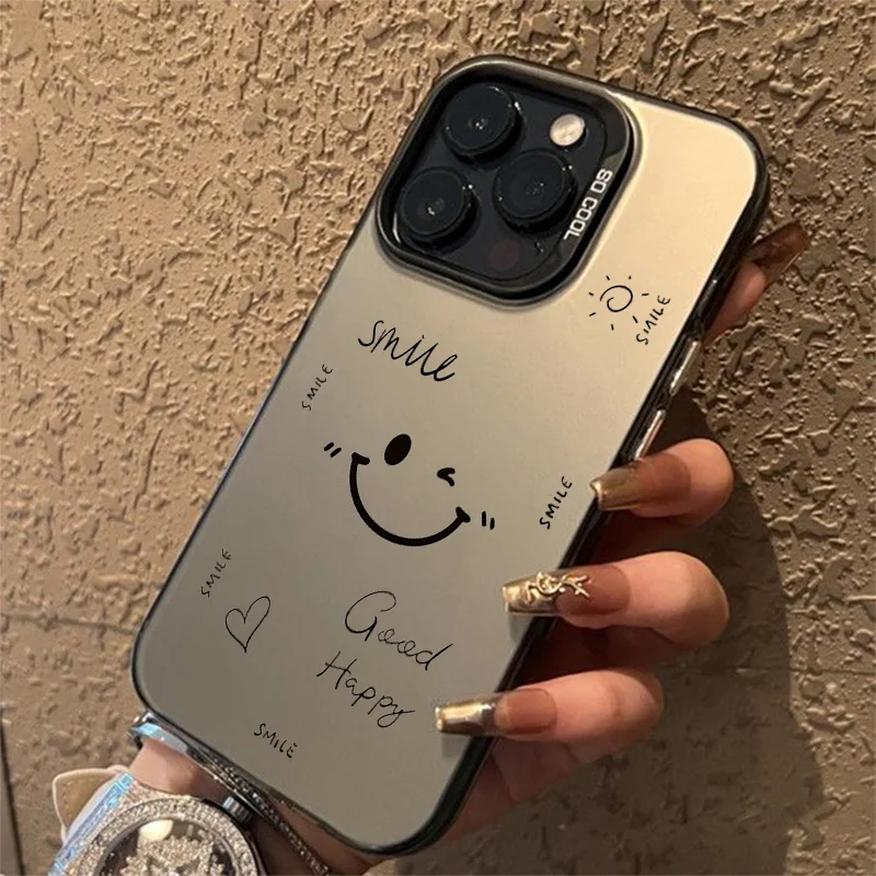 Funda de teléfono con cara enojada y sonrisa divertida para Xiaomi Redmi Note 13, 11, 12 Pro Plus, 4G, 5G, 11S, 12S, 10S, Redmi 13C, cubierta dura mate chapada - imagen 3