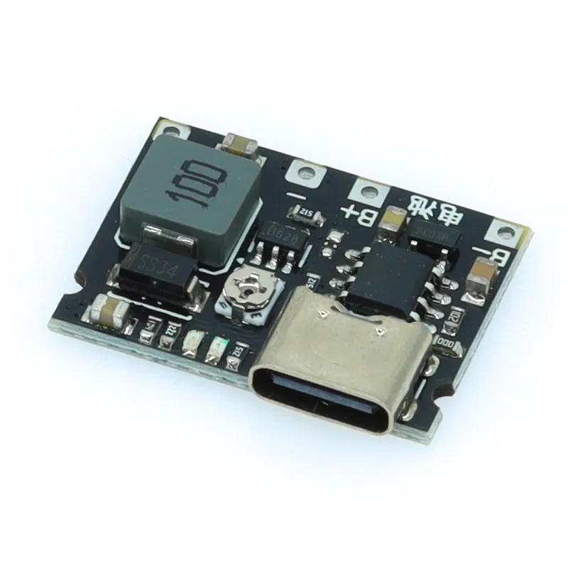 Placa de cargador de batería de iones de litio 3,7 tipo C, USB 4,2 V, 18650 V, 1A, 5W, módulo de refuerzo de aumento de DC-DC, piezas de Kit de bricolaje, TP4056 - imagen 4