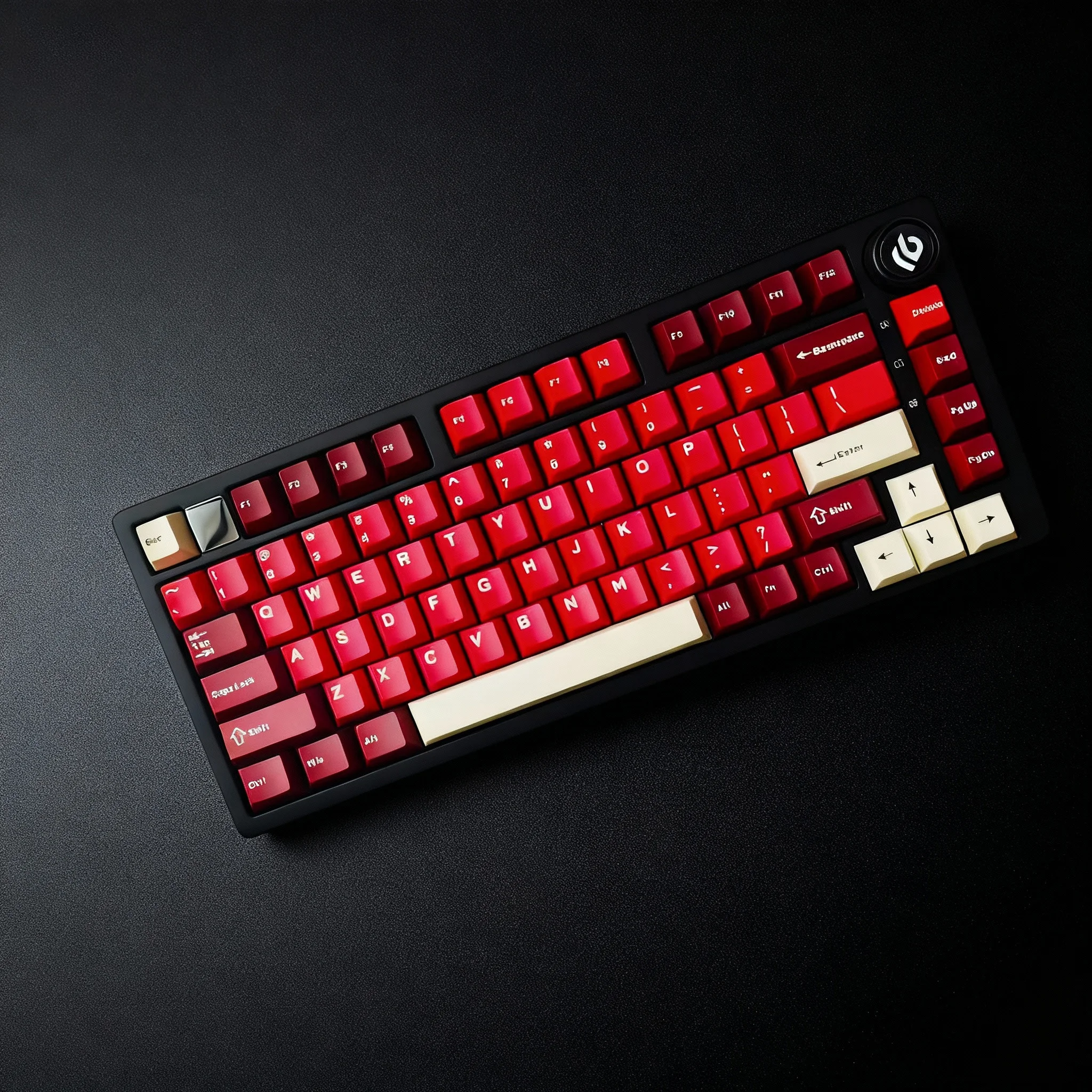 126 teclas rojo claro Ham PBT teclas de doble disparo perfil de cereza teclas de estilo minimalista para interruptores Cherry MX teclados para juegos - imagen 4