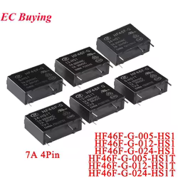 Relé Potencia HF46F 4Pines 7A 5V 12V 24V - Múltiples Referencias