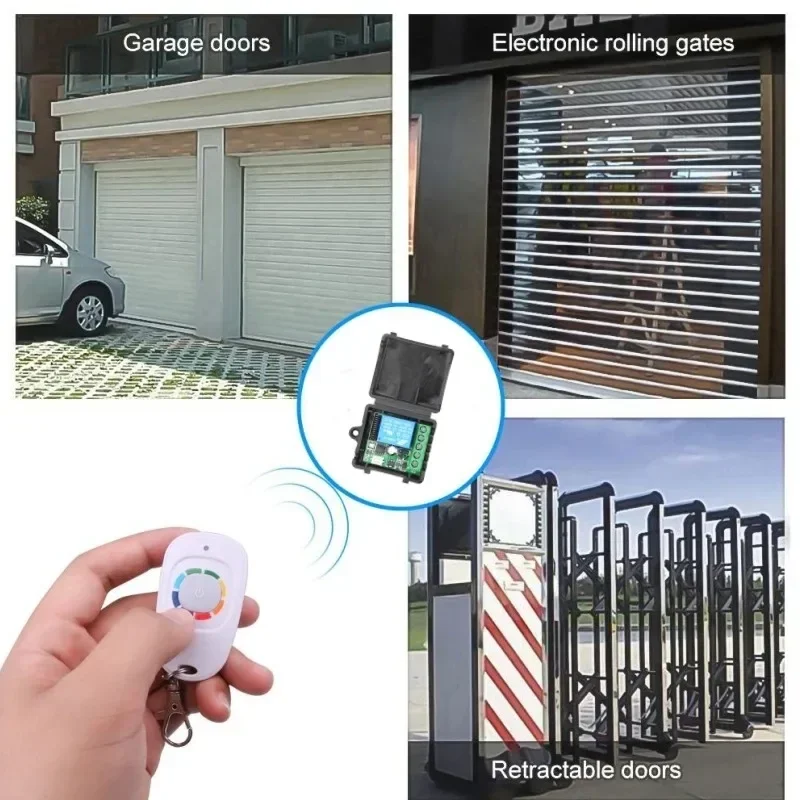 Interruptor de Control remoto inalámbrico de 433Mhz, Control remoto de aprendizaje, módulo receptor de relé DC12V 1CH, transmisor RF, cerradura electrónica - imagen 3