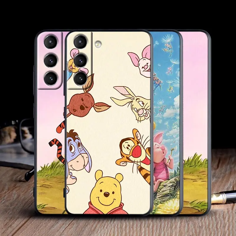 W-winnie The Pooh Piglet Tigger, funda para Galaxy S24 Ultra, S23 FE, S22, S21 Plus, S20, S23, Samsung S24, funda de silicona - imagen 2