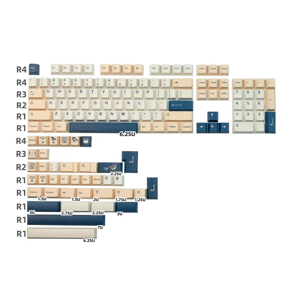 Juego de teclas de abedul GMK, perfil de cereza, subcama de tinte, 142 teclas, ISO Enter, teclas de personalidad para interruptor Outemu Gateron Kailh TTC - imagen 2