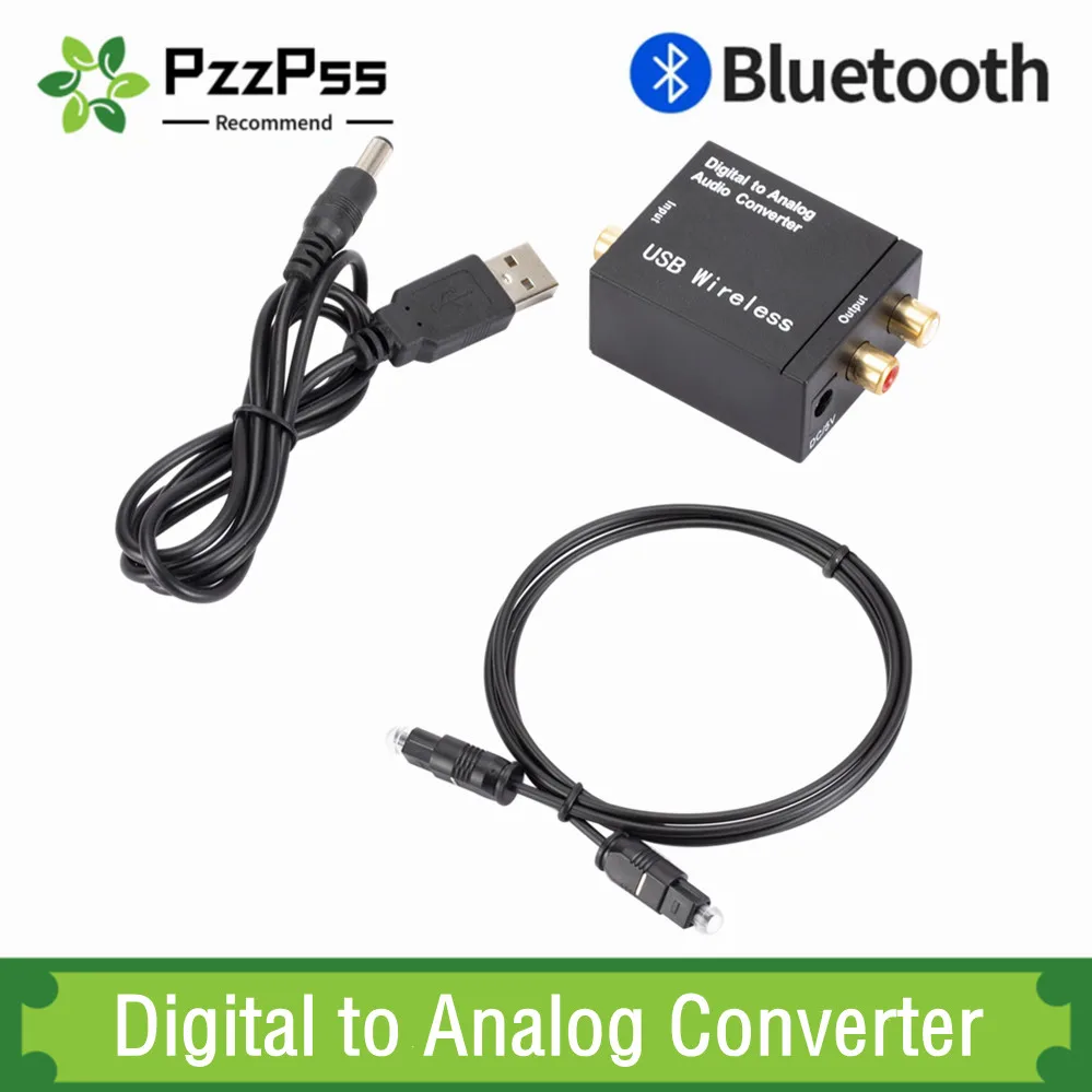 Convertidor DAC de audio digital a analógico Toslink Coaxial RCA