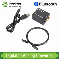 Convertidor DAC de audio digital a analógico Toslink Coaxial RCA