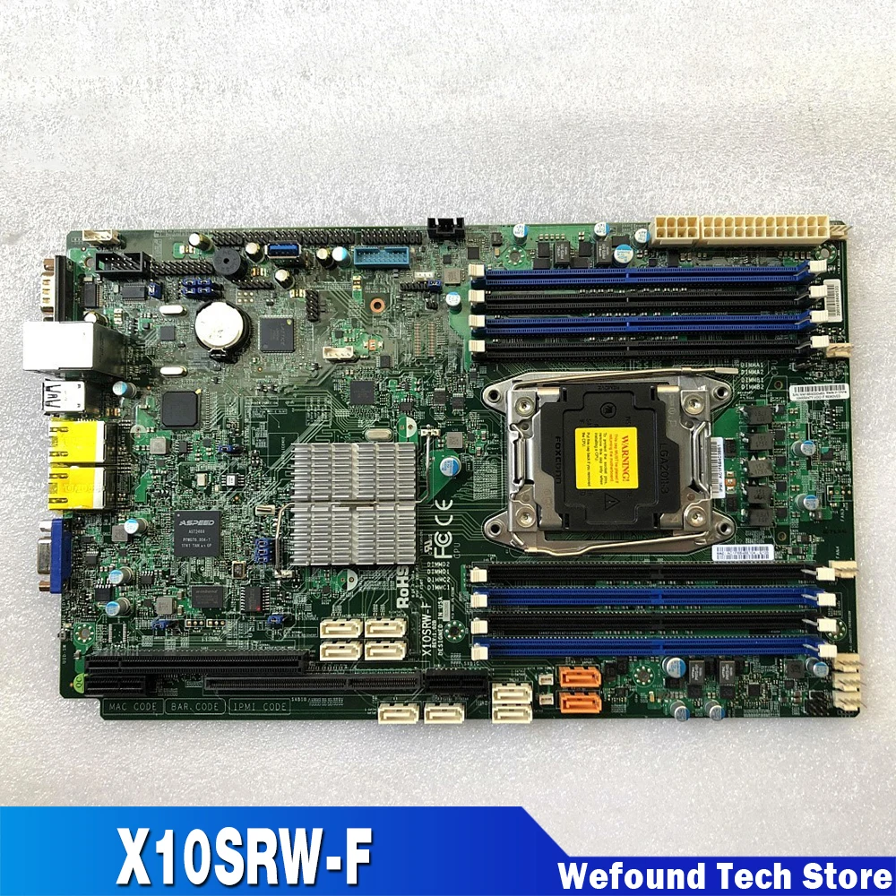 Placa base de servidor para procesador Supermicro Xeon E5-2600/E5-1600 v4/v3 LGA 2011 X10SRW-F trabajo perfecto - imagen 2