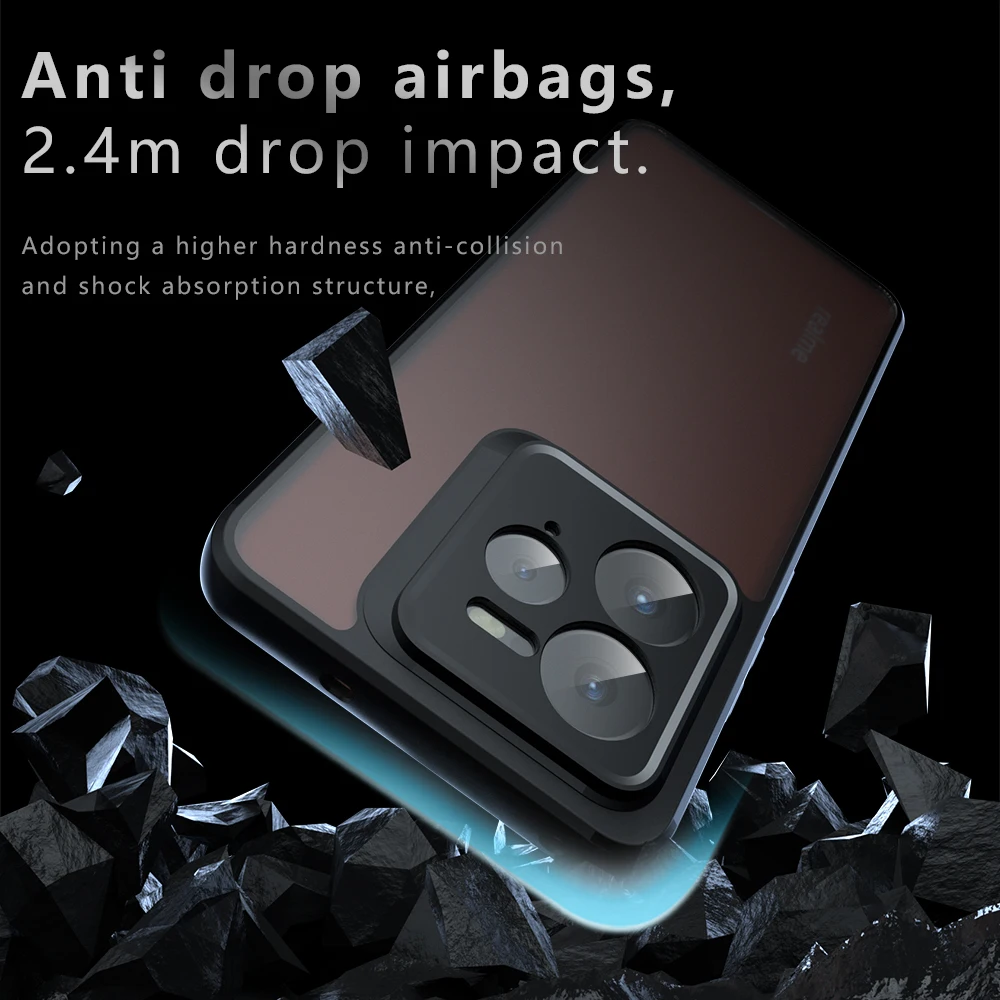 Para OPPO Realme GT 7 7T GT7 Pro Funda trasera de teléfono a prueba de golpes Airbag anticaída protectora antihuellas mate Funda Coque - imagen 4