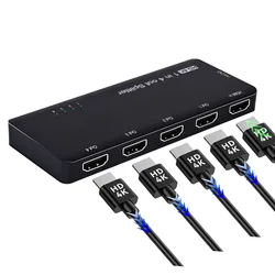 Splitter HDMI 4K 60Hz 2.0 para TV y monitor