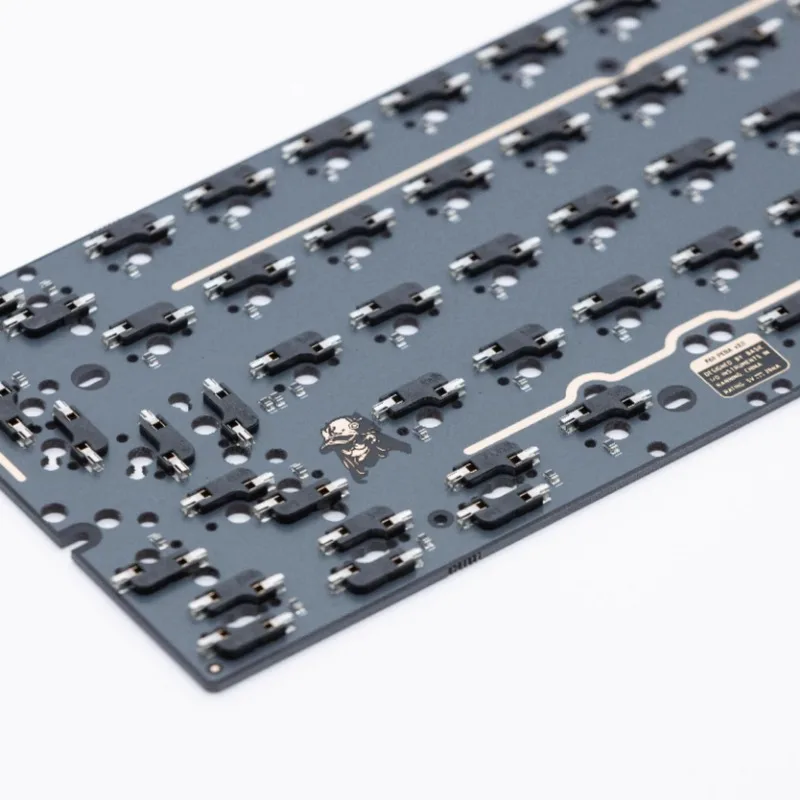 F60 F60w teclado personalizado de intercambio en caliente PCB a través de QMK para GH60 tri-mode/espacio dividido/sin ranuras placa posicionadora de teclado mecánico - imagen 5