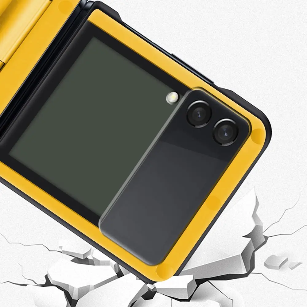 Funda de teléfono plegable para Samsung Galaxy Z Flip 3, 4 y 5, carcasa protectora negra dura para PC Game Boy - imagen 5
