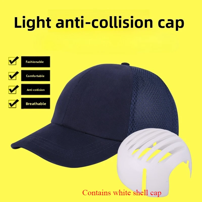 Paño de red de alta visibilidad, casco anticolisión, gorra de seguridad para el trabajo, gorra de béisbol, estilo casco, protección para la cabeza, reparación - imagen 2