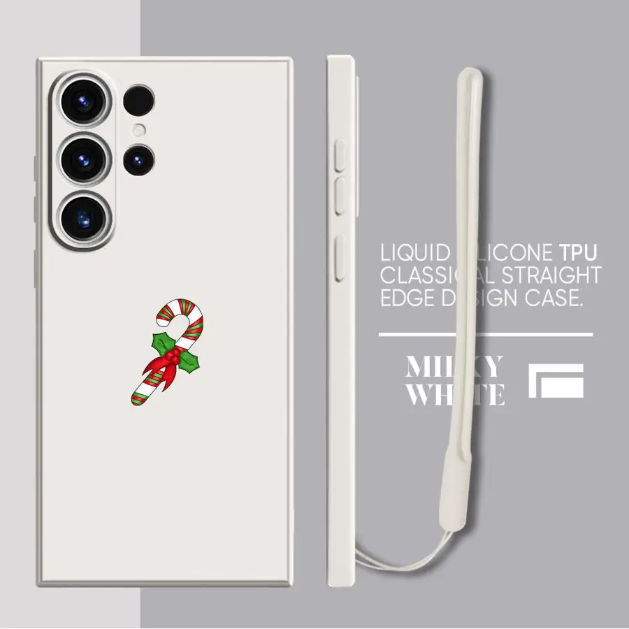 Funda de teléfono con elementos navideños para Samsung Galaxy S23 S20 S22 Ultra S25 Edge S24 FE S21 Plus Note 20 10, funda Ultra suave - imagen 2