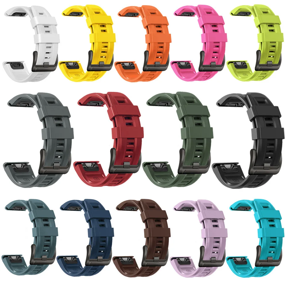 Correa de reloj de silicona Quickfit de 22/26mm para Garmin Fenix 8 47/51mm E 7 7X Pro 5/5X Plus 6X/6 correa transpirable opción de regalo Ideal - imagen 4