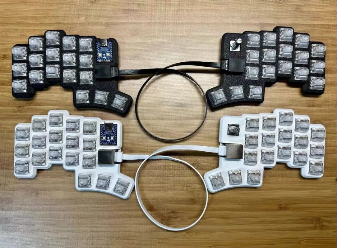 Corne-Kit de teclado dividido Cheapino, 36 teclas, compatible con Vial/Qmk, cableado, modo único, intercambio en caliente, ergonómico, Kit de teclado mecánico para juegos